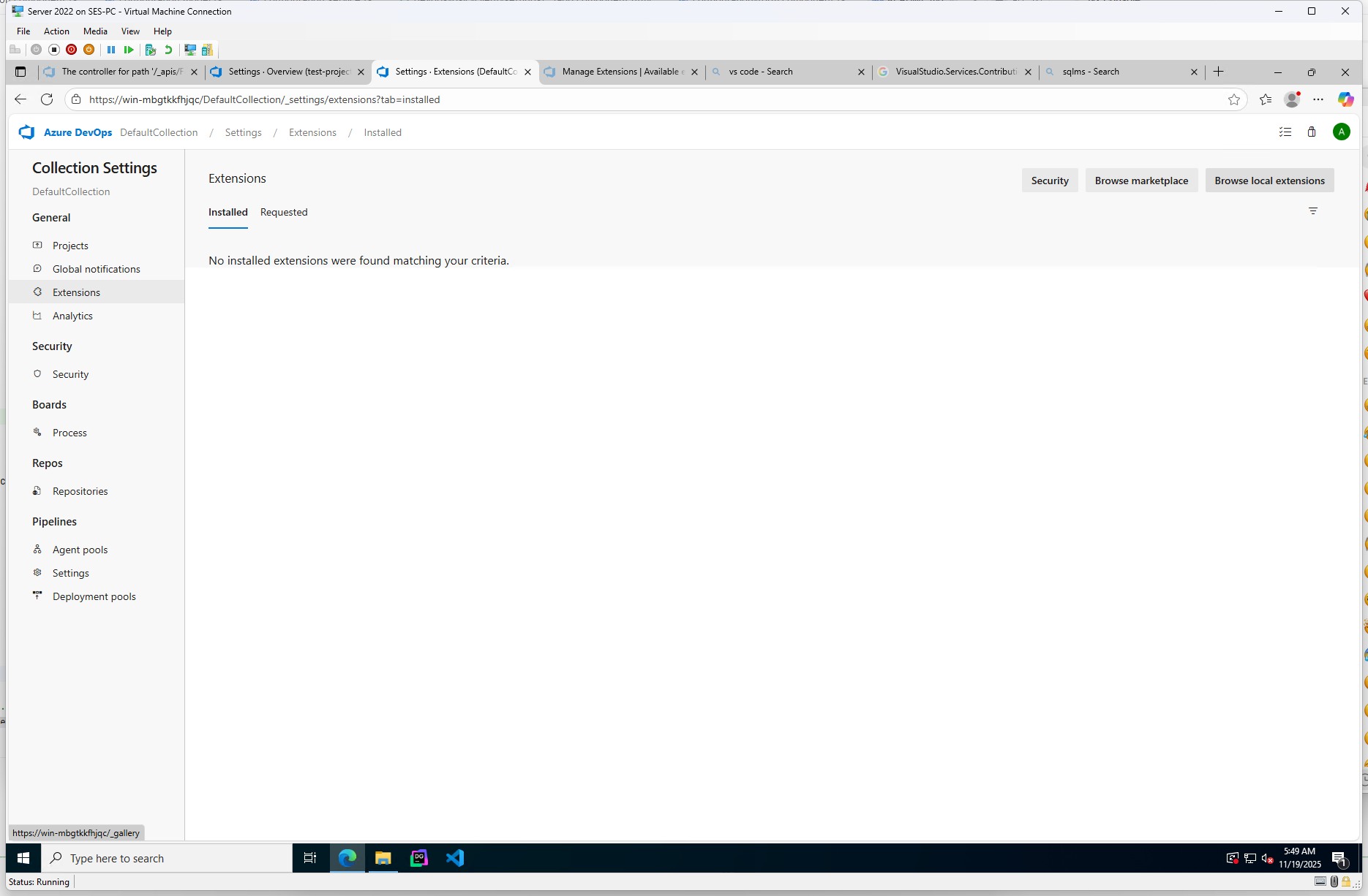 Select "Browse local extensions"