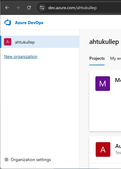 Click at the 'Organization Settings'