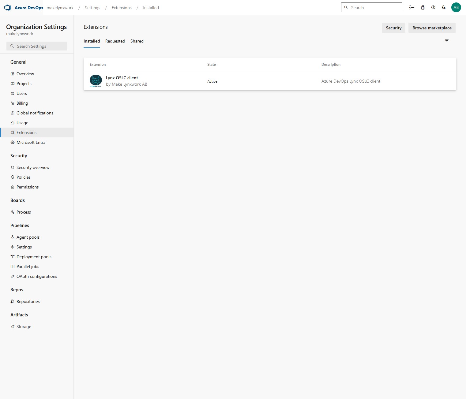 Click "Azure DevOps"