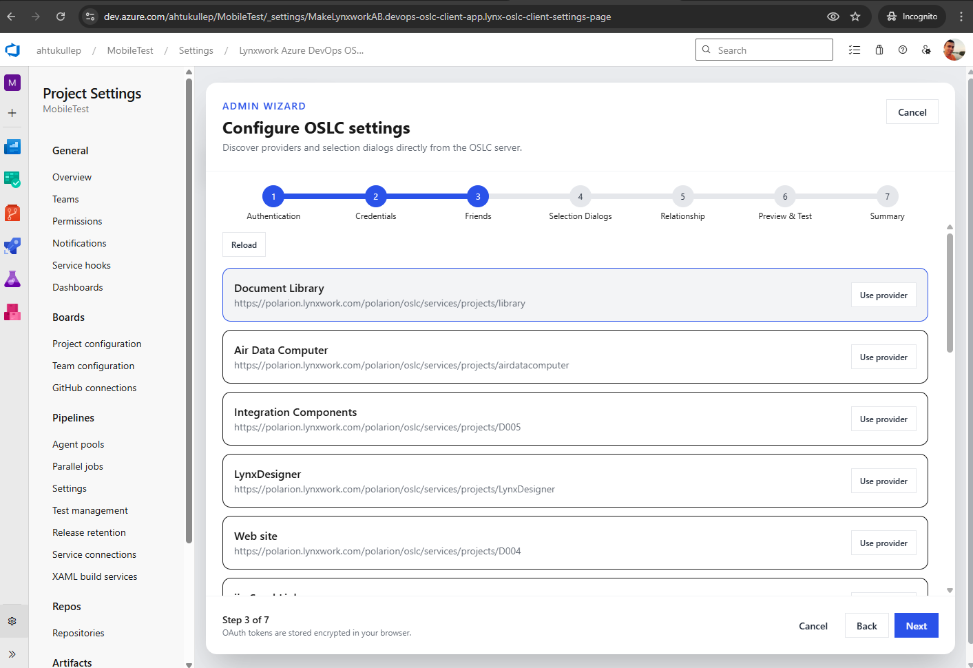 Linking Configuration - Service Providers